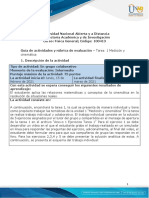 Guía de Actividades y Rúbrica de Evaluación - Unidad 1- Tarea 1 - Medición y Cinemática