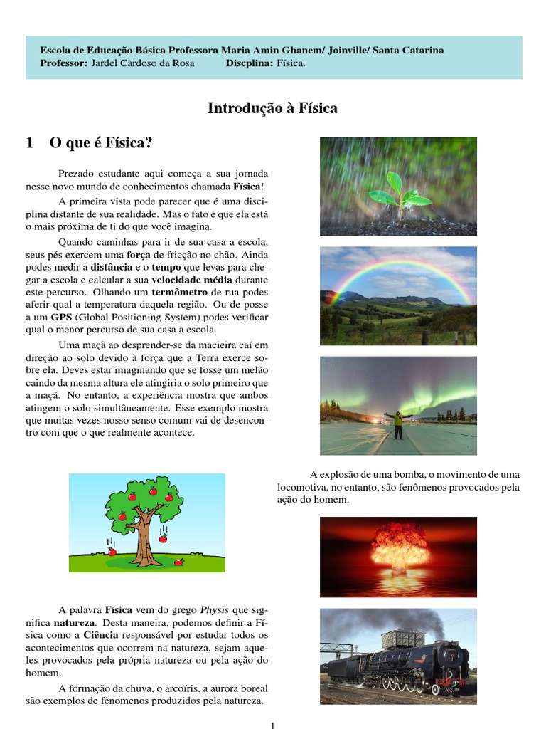 Introducao A Fisica Grandezas Fisicas e Unidades de Medida | PDF ...
