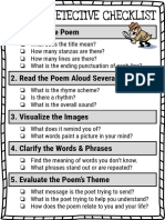 Poetry Detective Checklist
