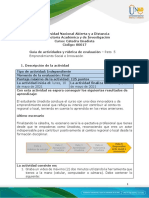 Guía de actividades y rúbrica de evaluación - Reto 5 - Emprendimiento social e innovación