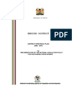 Kericho District Strategic Plan 2005-2010 for Implementation of National Population Policy
