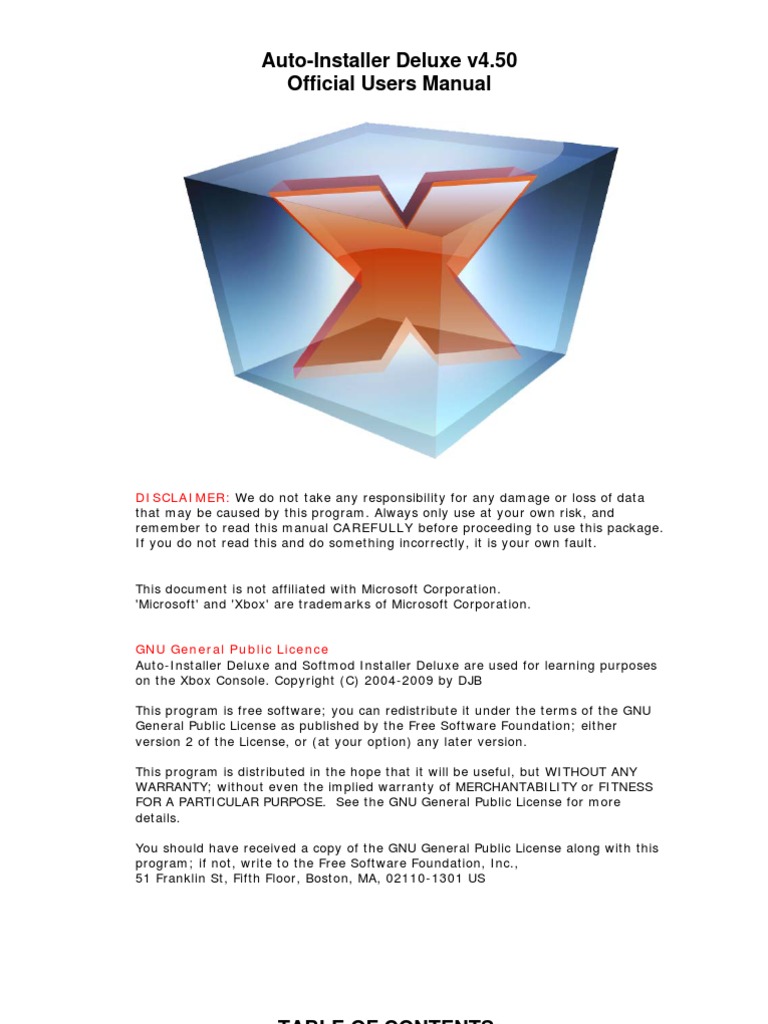 Auto Installer Deluxe V4 50 Official Users Manual Disclaimer Pdf
