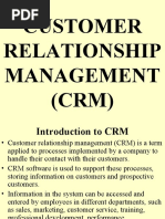 Customer Relationship Management (CRM)