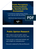 U.S. Public Perceptions and Communications: Safety, Security and The Environment