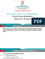 3.a. Pasar Tidak Sempurna Dan Pasar Keuangan Internasional