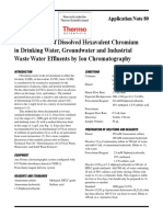 Determination of Dissolved Hexavalent Chromium in Drinking Water, Groundwater and Industrial Waste Water Effluents by Ion Chromatography
