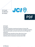 Recitation of JCI Creed JCI Mission JCI Vision
