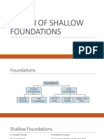 DESIGN OF SHALLOW FOUNDATIONS FOR BUILDINGS