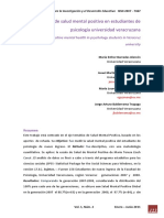 Factores de Salud Mental Positiva en Estudiantes de Psicología Universidad Veracruzana