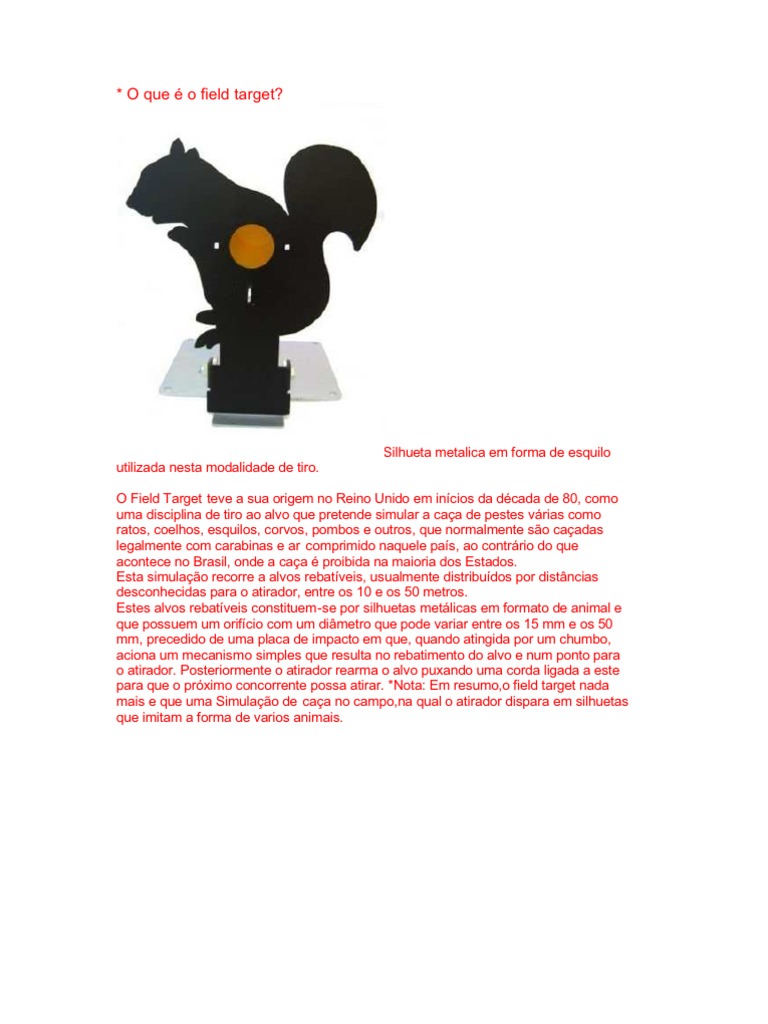 O Que É o Field Target | PDF | Munição | Calibre