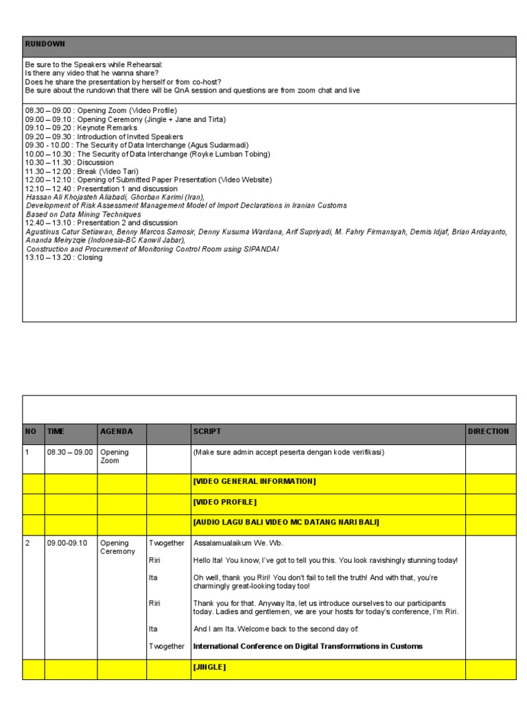 Script Host Intl Conf Day 2 | PDF | Business