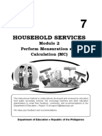 Household Services: Perform Mensuration and Calculation (MC)