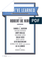 What I'Ve Learned: Robert de Niro