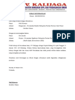 Surat Keterangan Kerja