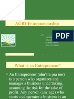 AGRI-Entrepreneurship: BY-Abhinav Saraswat Chakravarti Singh Ummed Singh Ziyad Hussain