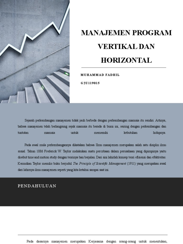 Manajemen Program Vertikal & Horizontal | PDF