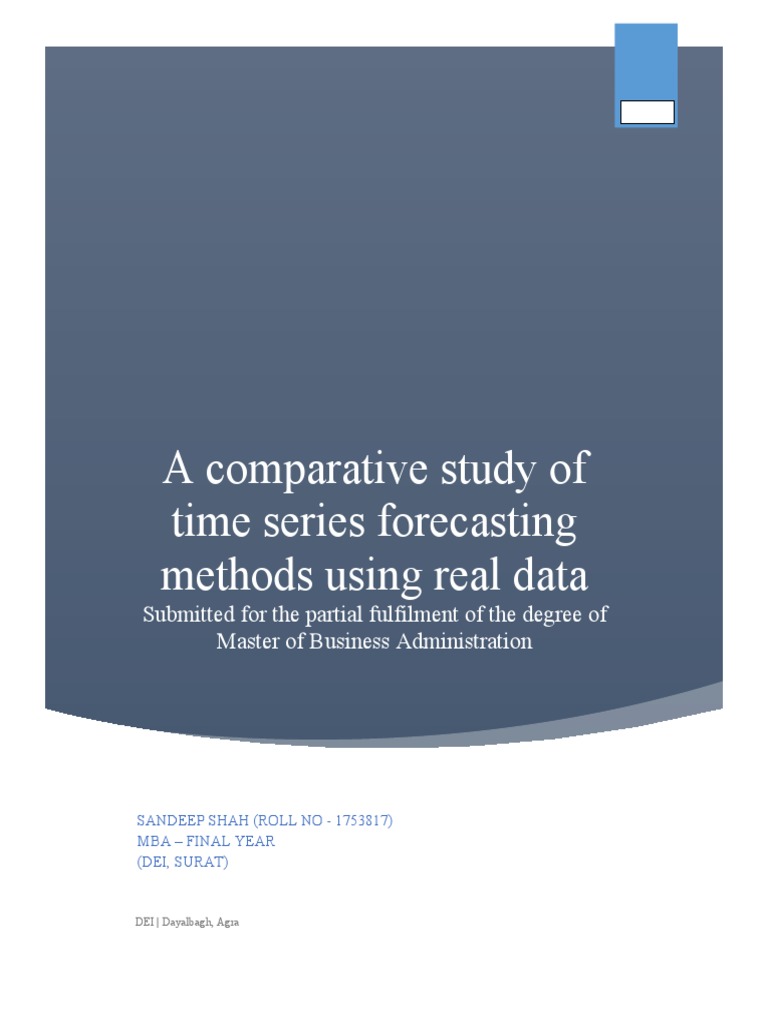 Comparative Analysis of Forecasting Methods | PDF | Forecasting | Time ...