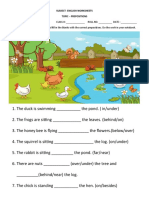 Subject-English Worksheets Topic - Prepositions