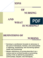 Definitions of Nursing and What Is Nursing