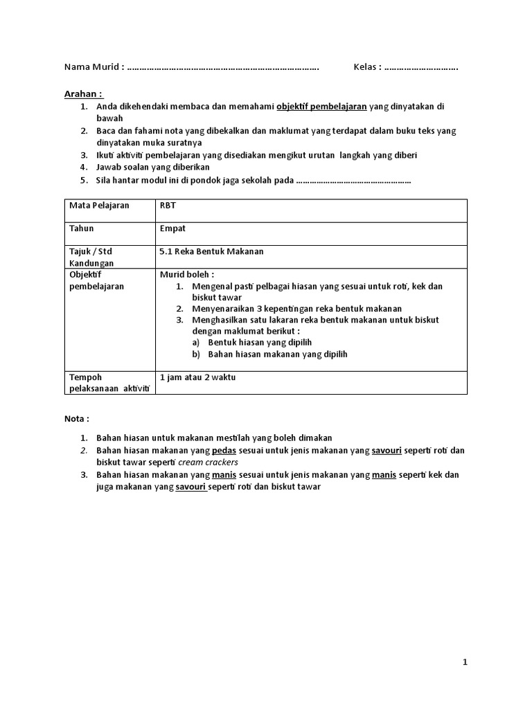 Modul Pdpr Rbt Tahun 4 Pdf