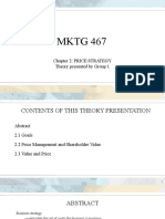 MKTG 467: Chapter 2: Price Strategy Theory Presented by Group 1
