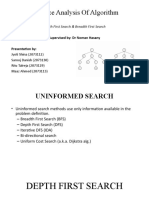 Advance Analysis of Algorithm: Depth First Search & Breadth First Search