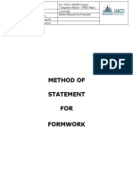 Formwork Method of Statement
