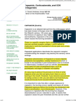 Capsaicin, Corticosteroids, and CCK Antagonists