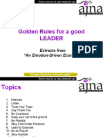 Golden Rules For A Good Leader