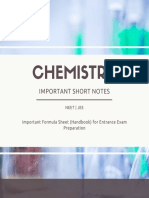 NEET JEE Chemistry Formula Sheet Handbook