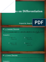 Theorems On Differentiation