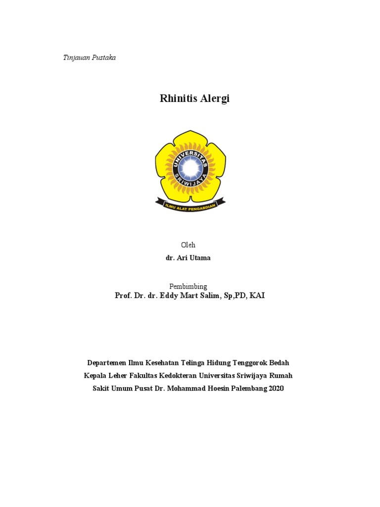 Ciri dan Penyebab Rhinitis Alergi | PDF