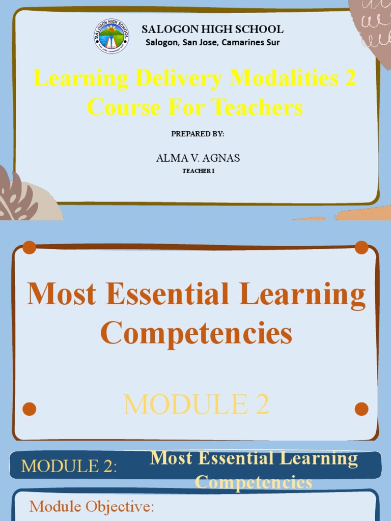 Module 2 Melc PDF Curriculum Learning