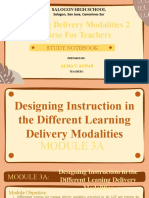 Learning Delivery Modalities 2 Course For Teachers: Study Notebook