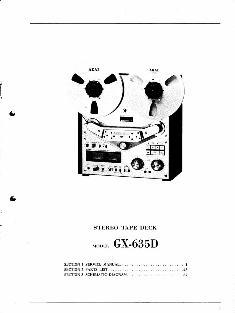 Akai GX-635D Service Manual | PDF | Amplifier | Manufactured Goods