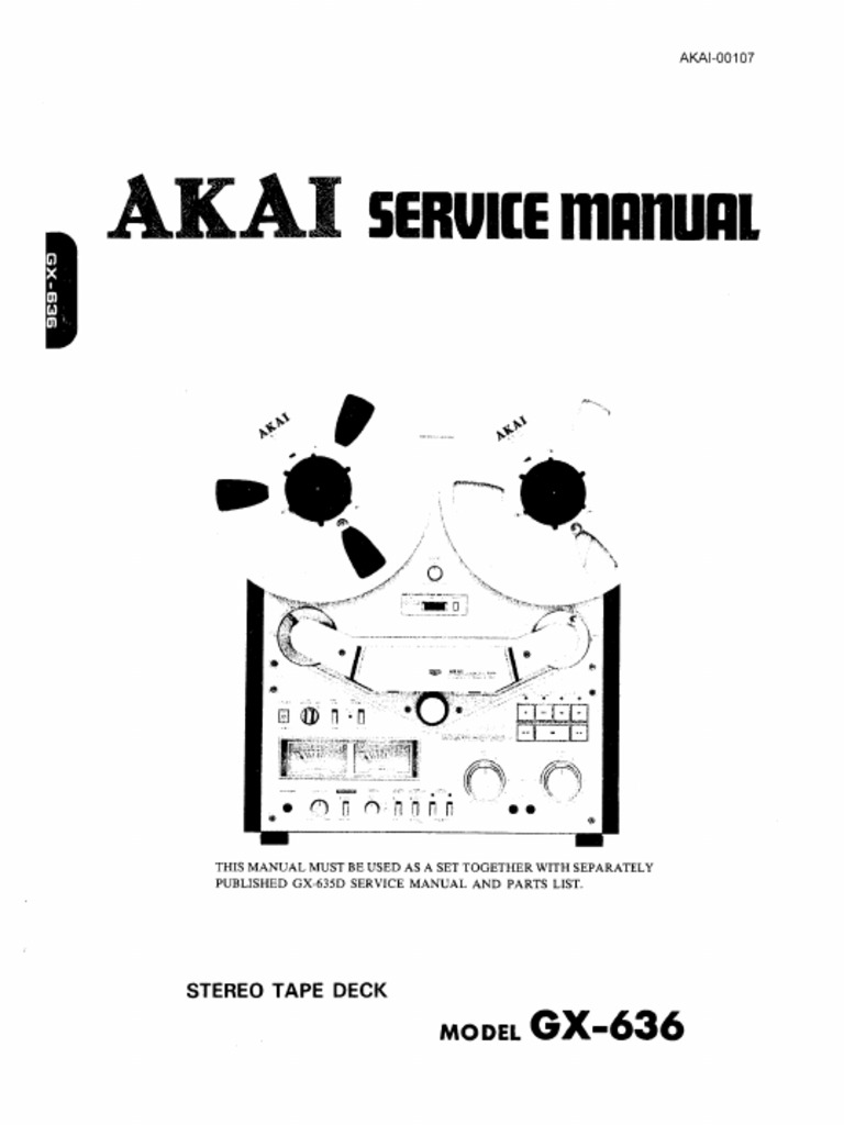 Akai GX 636 Service Manual | PDF