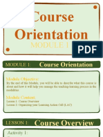 Module 1 - Course Orientation