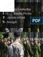 Military Leadership C/ - Emalin Pilotos 0830H-0930H Strength
