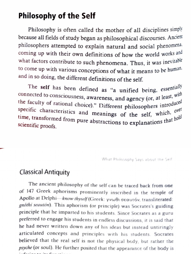 Philosophy of the Self: Key Perspectives | PDF | Rationalism | Empiricism