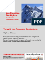 Los Procesos Geológicos. Definiciones Básicas.