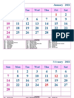 Sun Mon Tue Wed Thu Fri Sat: January 2021