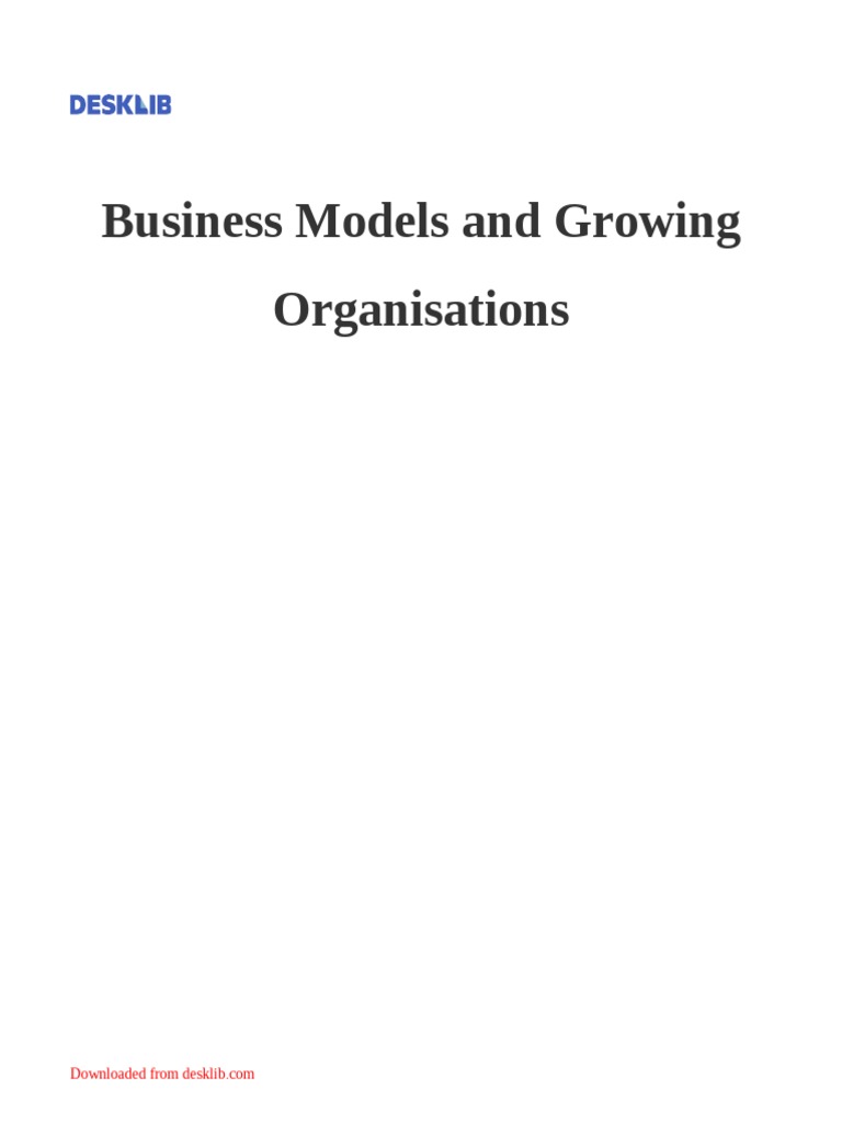 Business Models for Growth Strategies | PDF | Strategic Management ...