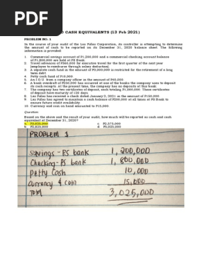 Audit of Cash and Cash Equivalents 1