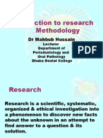 Introduction To Research Methodology: DR Mahbub Hussain