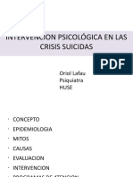 Intervención psicológica en crisis suicidas