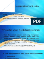 Beberapa Point Penting Teori Behavioristik