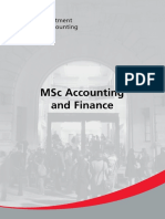 MSC Accounting and Finance