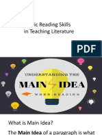 Basic Reading Skills in Teaching Literature