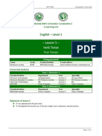 English - Level 1: - Lesson 5 - Verb Tense