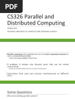 CS326 Parallel and Distributed Computing: SPRING 2021 National University of Computer and Emerging Sciences